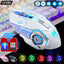 Wireless Rechargeable Gaming Mouse Silent Bluetooth USB RGB LED Mice PC Laptop