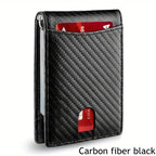 Genuine Leather Slim Wallet for Mens RFID Blocking Credit Card Holder Money Clip
