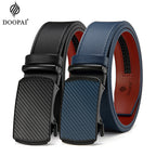 DOOPAI Mens Genuine Leather Belts Belt Ratchet Automatic Buckle Waistband Dress