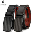DOOPAI Mens Genuine Leather Belts Belt Ratchet Automatic Buckle Waistband Dress