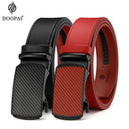 DOOPAI Mens Genuine Leather Belts Belt Ratchet Automatic Buckle Waistband Dress