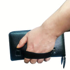 Mens High Quality Leather Long Wallet RFID Card Holder Clutch Zip Business Purse