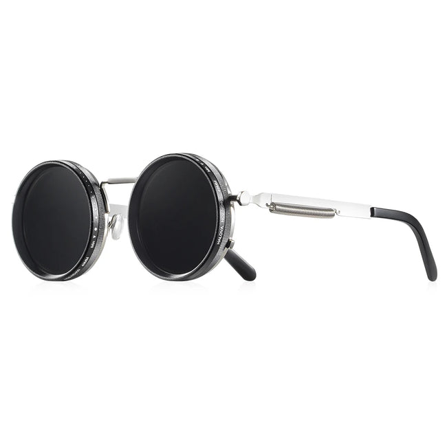 CRIXALIS Polarized ND9 Sunglasses UV400 Adjustable Dimming Round Retro Outdoor Main Image
