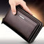 Mens High Quality Leather Long Wallet RFID Card Holder Clutch Zip Business Purse