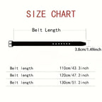 Mens PU Leather Belt Retro Metal Pin Buckle Casual Business Dress Waist UK Size