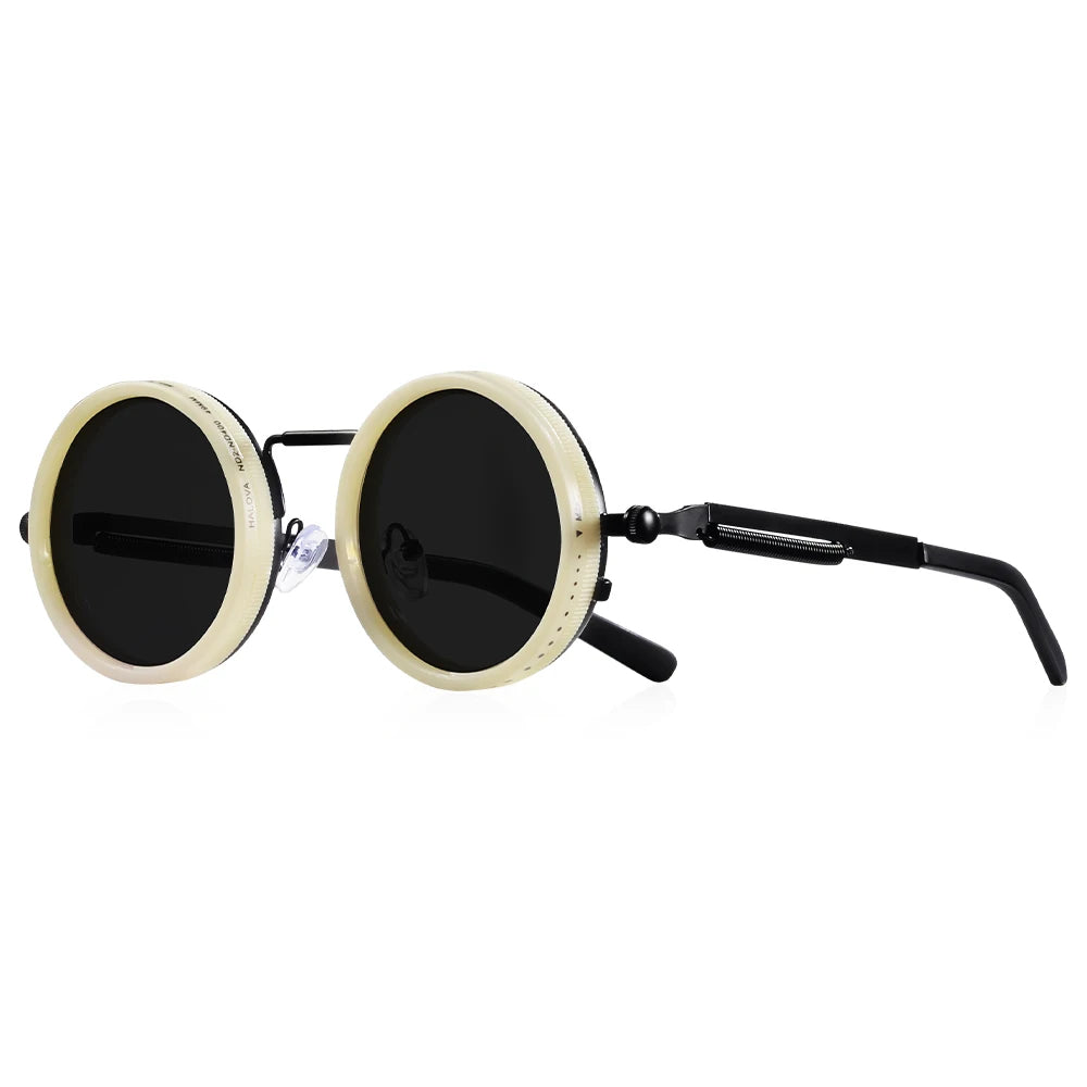 CRIXALIS Polarized ND9 Sunglasses UV400 Adjustable Dimming Round Retro Outdoor