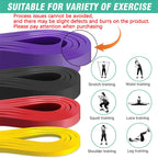 Heavy Duty Resistance Bands Set or Single Latex Pull Up Yoga Fitness Home Gym UK