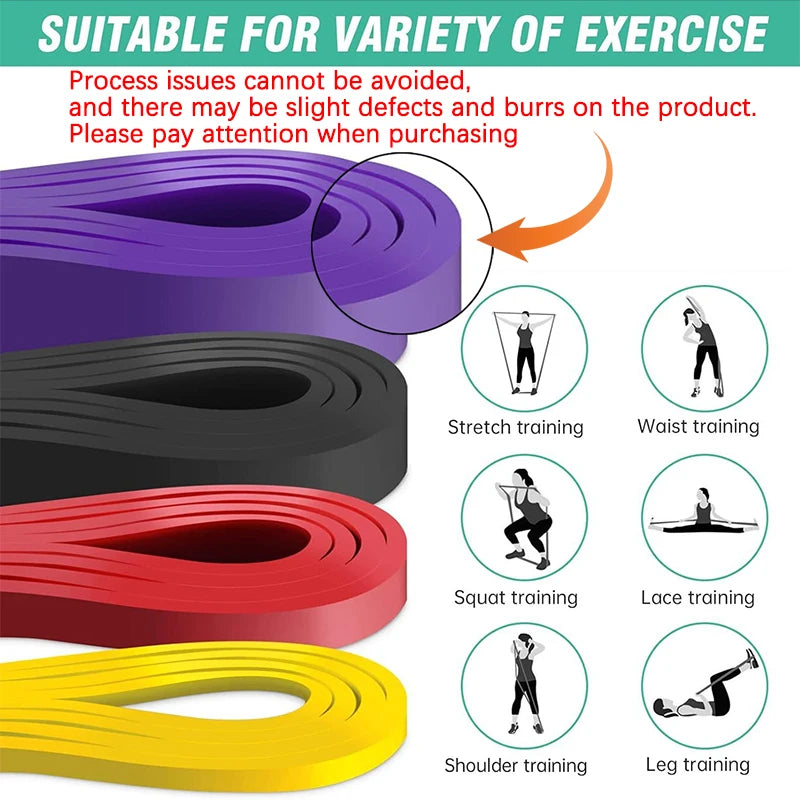 Heavy Duty Resistance Bands Set or Single Latex Pull Up Yoga Fitness Home Gym UK