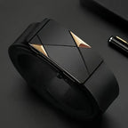 Mens Leather Belts Stylish Automatic Belt Party Festival Work Waistband UK Size