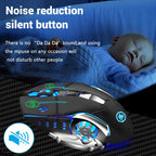 Wireless Rechargeable Gaming Mouse Silent Bluetooth USB RGB LED Mice PC Laptop