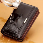 Mens High Quality Leather Long Wallet RFID Card Holder Clutch Zip Business Purse
