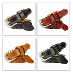 ladies Top Genuine Leather Belts Skinny Waist Womens Belt Metal Pin Buckle Dress