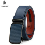 DOOPAI Mens Genuine Leather Belts Belt Ratchet Automatic Buckle Waistband Dress