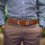 DOOPAI Mens Genuine Leather Belts Belt Ratchet Automatic Buckle Waistband Dress