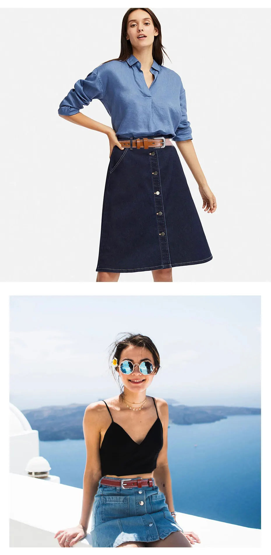ladies Top Genuine Leather Belts Skinny Waist Womens Belt Metal Pin Buckle Dress