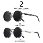 CRIXALIS Polarized ND9 Sunglasses UV400 Adjustable Dimming Round Retro Outdoor