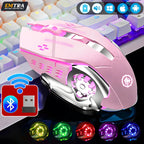 Wireless Rechargeable Gaming Mouse Silent Bluetooth USB RGB LED Mice PC Laptop
