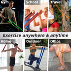 Heavy Duty Resistance Bands Set or Single Latex Pull Up Yoga Fitness Home Gym UK