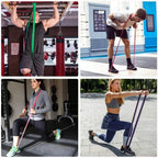 Heavy Duty Resistance Bands Set or Single Latex Pull Up Yoga Fitness Home Gym UK