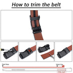 DOOPAI Mens Genuine Leather Belts Belt Ratchet Automatic Buckle Waistband Dress
