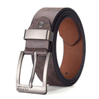 Mens PU Leather Belt Retro Metal Pin Buckle Casual Business Dress Waist UK Size
