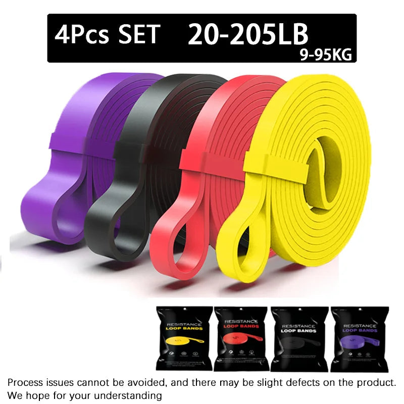 Heavy Duty Resistance Bands Set or Single Latex Pull Up Yoga Fitness Home Gym UK
