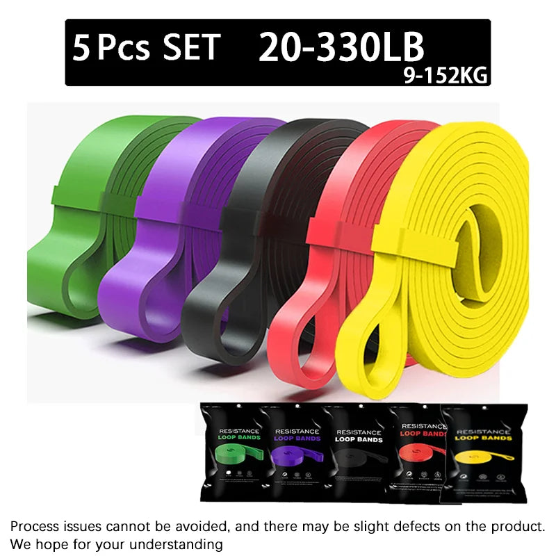 Heavy Duty Resistance Bands Set or Single Latex Pull Up Yoga Fitness Home Gym UK